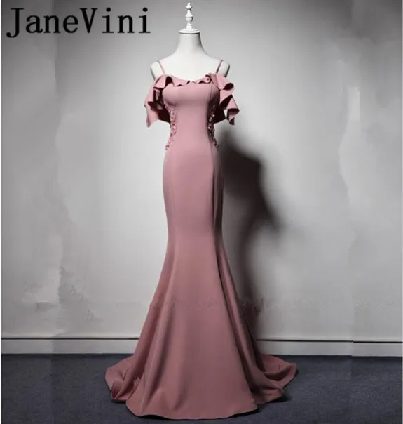 JaneVini Mermaid Beaded Appliques Long Bridesmaid Dresses South African Arabic Black Girls Spaghetti Straps Maid of Honor Gowns
JaneVini Mermaid Beaded Appliques Long Bridesmaid Dresses South African Arabic Black Girls Spaghetti Straps Maid of Honor Gowns