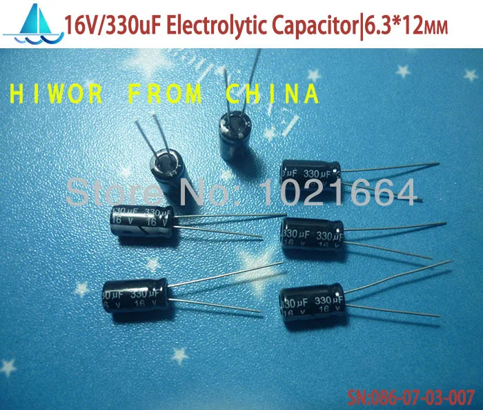 (100pcs/lot)(Electrolytic Capacitors|16V) 330uf 16V Electrolytic Capacitor, size: 6.3mm*12mm
(100pcs/lot)(Electrolytic Capacitors|16V) 330uf 16V Electrolytic Capacitor, size: 6.3mm*12mm