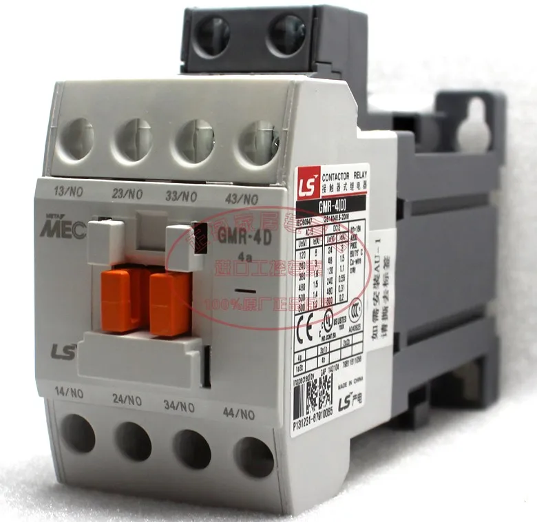 Original authentic LG LS power generation (Wuxi) MEC contactor relay GMR-4D DC110V 4A
Original authentic LG LS power generation (Wuxi) MEC contactor relay GMR-4D DC110V 4A
