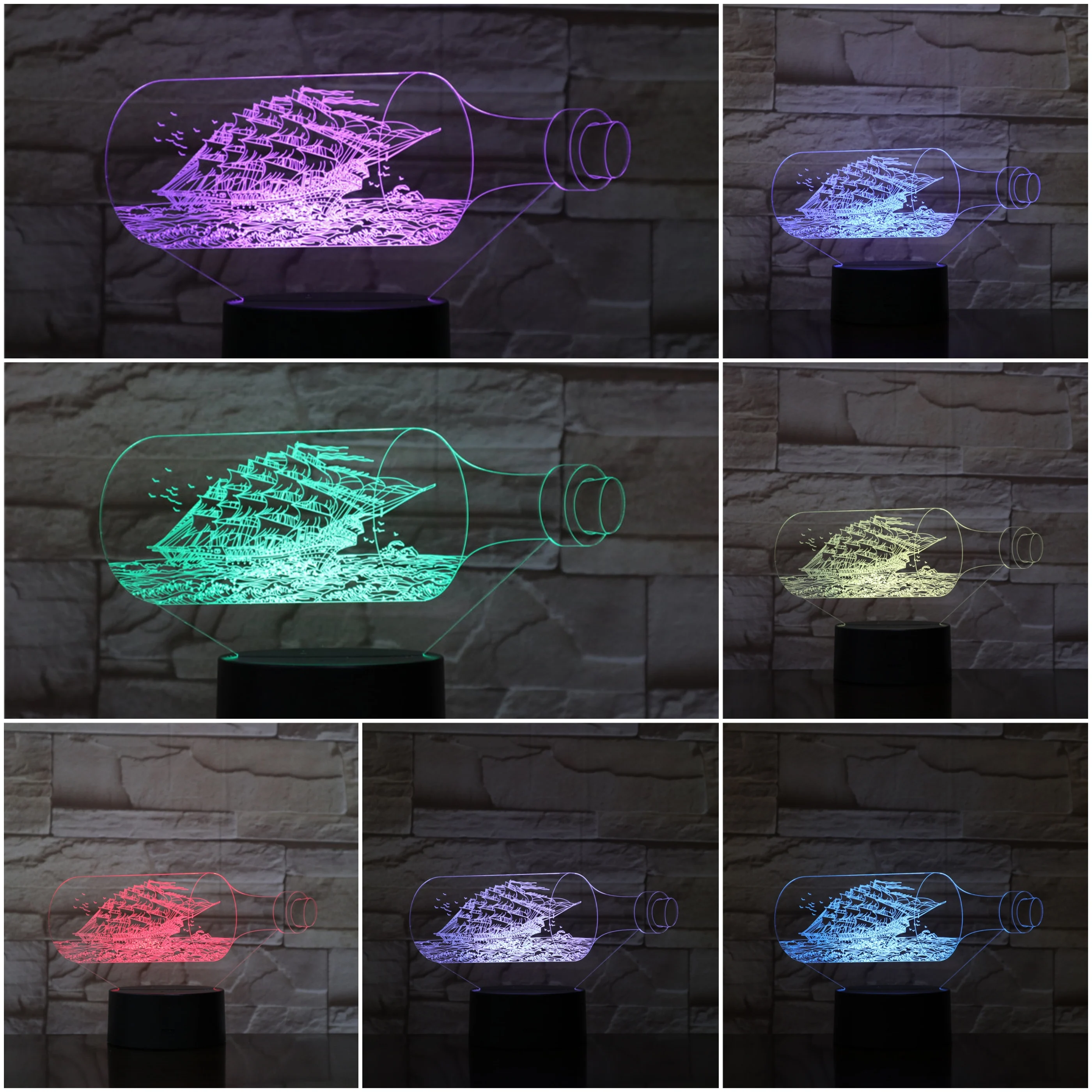 Drifting Bottle Led Night Light Usb Sailboat 3d Illusion Childrens Kids Baby Nightlight Gift Table Lamp Bedroom Decorative Light
Drifting Bottle Led Night Light Usb Sailboat 3d Illusion Childrens Kids Baby Nightlight Gift Table Lamp Bedroom Decorative Light