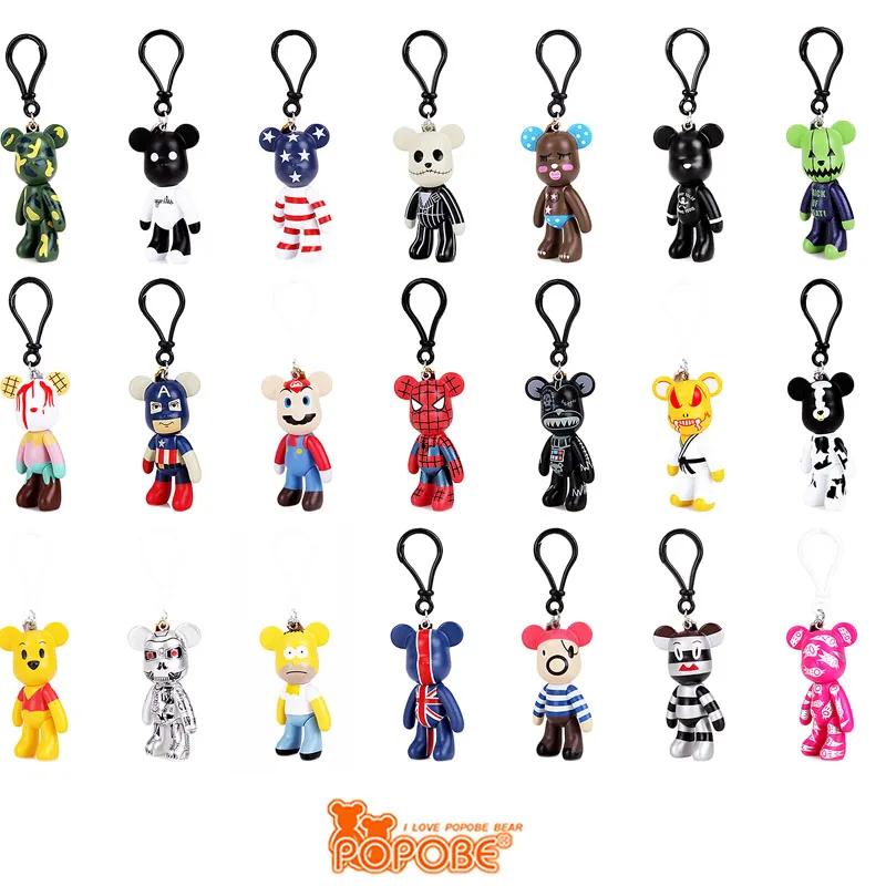 Superhero Marvel 3inch Vinyl Cartoon Bearbrick Popobe Violence Bear Momo Plasitc Keychain Gloomy Bear Bag Ornaments Pendant
Superhero Marvel 3inch Vinyl Cartoon Bearbrick Popobe Violence Bear Momo Plasitc Keychain Gloomy Bear Bag Ornaments Pendant