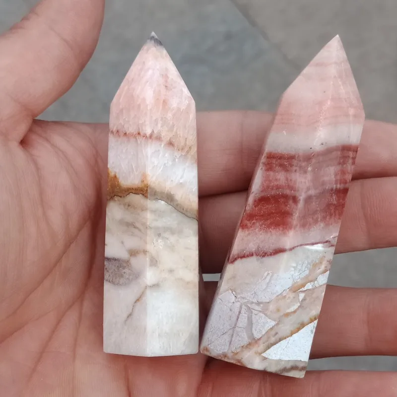 DHXYZB 2pcs 70-80mm natural Rhodochrosite wand point rock stone and crystal tower mineral kallaite Specimen reiki healing decor
DHXYZB 2pcs 70-80mm natural Rhodochrosite wand point rock stone and crystal tower mineral kallaite Specimen reiki healing decor