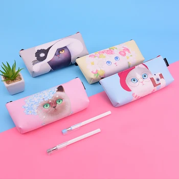 1pcs Cool Cat Pencil Bag Creative Cute Kawaii Large Capacity Girls Pencil Case PU Cosmetic Storage Bag School Supplies
1pcs Cool Cat Pencil Bag Creative Cute Kawaii Large Capacity Girls Pencil Case PU Cosmetic Storage Bag School Supplies