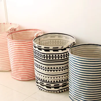 Japanese Style Stripes Cotton Linen barrels laundry Storage Baskets Toys Clothes Baby Home Organizer
Japanese Style Stripes Cotton Linen barrels laundry Storage Baskets Toys Clothes Baby Home Organizer