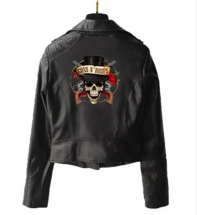 Новая женская куртка guns N Roses толстовка в стиле рок хип хоп кожаная на молнии