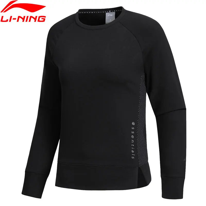 

(Clearance)Li-Ning Women Training Sweaters 60%Cotton 40%Polyester AT Becteria Regular Fit LiNing Sports Tops AWDN256 WWW986