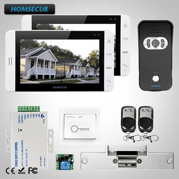 HOMSECUR 7" Hands-free Video&Audio Smart Doorbell+Camera for Apartmen 1C2M+L1:TC021-B Camera(Black)+TM703-W Monitor(White)+Lock
HOMSECUR 7" Hands-free Video&Audio Smart Doorbell+Camera for Apartmen 1C2M+L1:TC021-B Camera(Black)+TM703-W Monitor(White)+Lock
