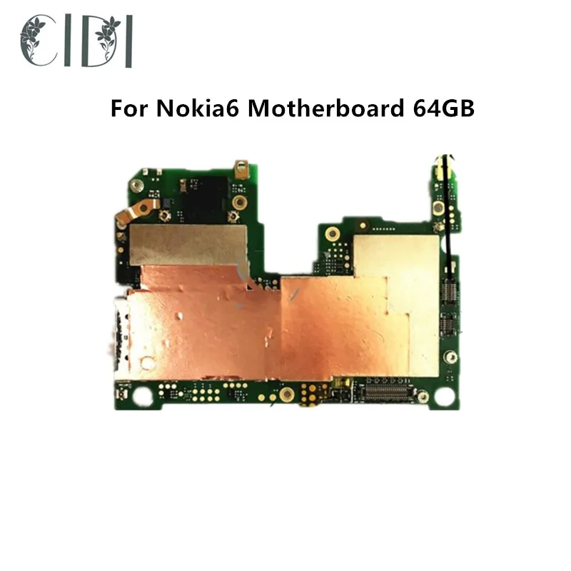 CIDI Full Working Original Unlocked For Nokia 6 1st Generation 64GB Motherboard Logic Circuit Board Plate
CIDI Full Working Original Unlocked For Nokia 6 1st Generation 64GB Motherboard Logic Circuit Board Plate