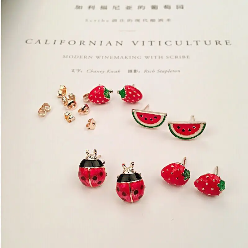 2019 Limited Spike Brinco Aretes E924 Han Edition Hit The New Earrings Female Fruit Strawberry Watermelon Earring Beetles Drip
2019 Limited Spike Brinco Aretes E924 Han Edition Hit The New Earrings Female Fruit Strawberry Watermelon Earring Beetles Drip