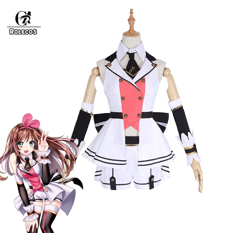 ROLECOS Youtuber Kizuna AI Косплей Костюм Канал новый костюм для женщин A.I. Популярный