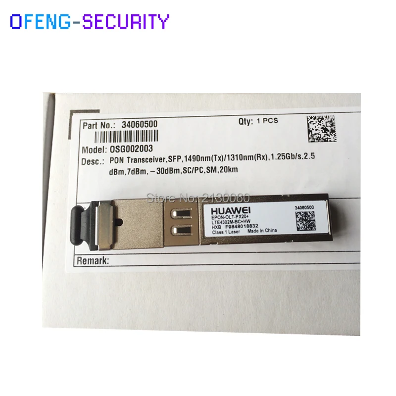 Huawei SFP Modules EPON-OLT-PX20+ SFP Module For Huawei Service Board EPBD/EPSD/EPFD
Huawei SFP Modules EPON-OLT-PX20+ SFP Module For Huawei Service Board EPBD/EPSD/EPFD
