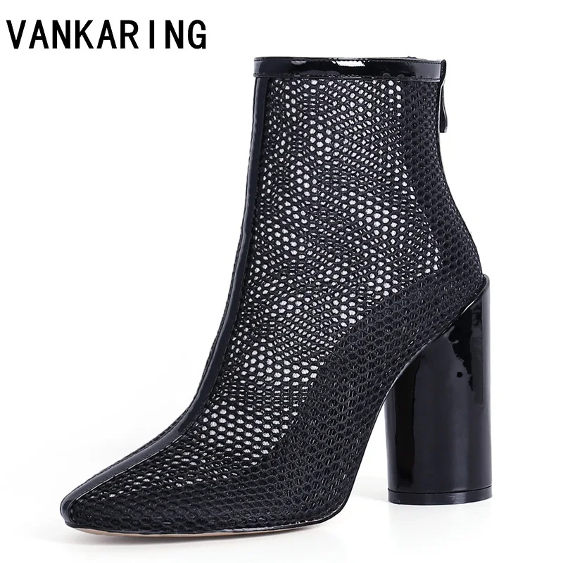 new brand leather+ mesh pumps summer fashion ankle boots for women sexy cut-outs zip party wedding shoes woman high heel sandals
new brand leather+ mesh pumps summer fashion ankle boots for women sexy cut-outs zip party wedding shoes woman high heel sandals