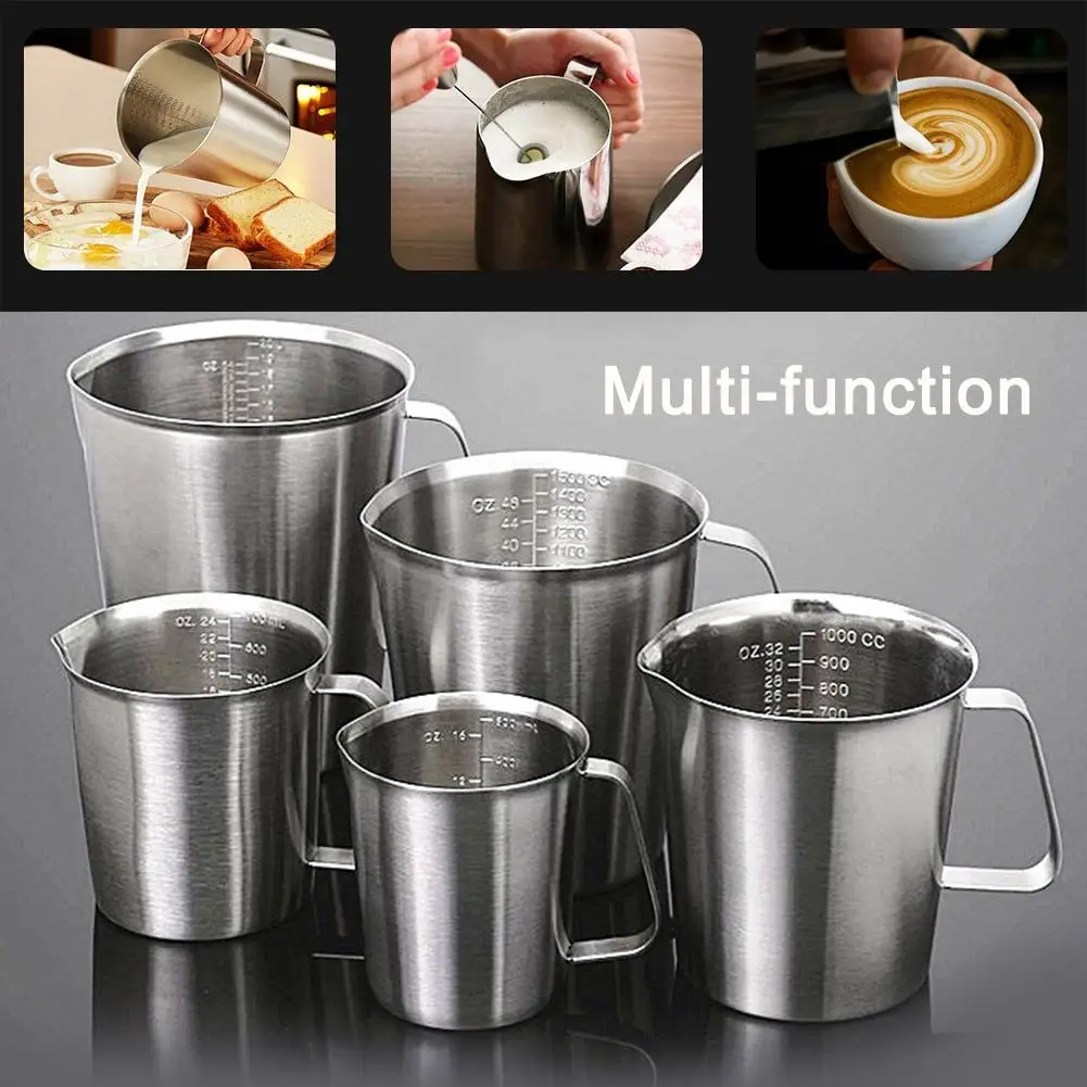 New arrival 500/700/1000ml Stainless Steel Measuring Cup Handle Beer Mug Milk Liquid Measuring Cup Durable Kitchen Baking Tool
New arrival 500/700/1000ml Stainless Steel Measuring Cup Handle Beer Mug Milk Liquid Measuring Cup Durable Kitchen Baking Tool