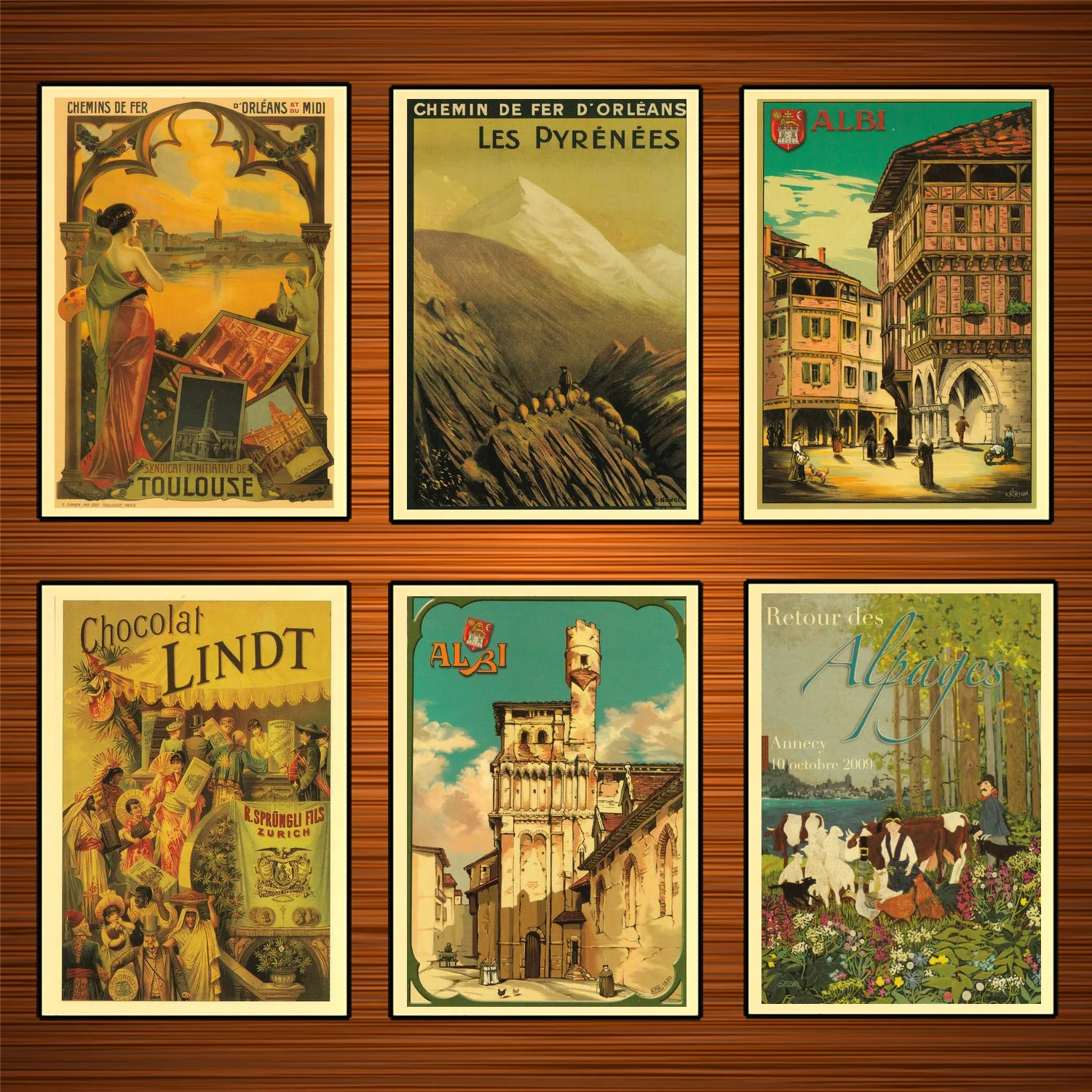 VINTAGE FRANCE ROUTE DES ALPES FRENCH TRAVEL A3 POSTER PRINT