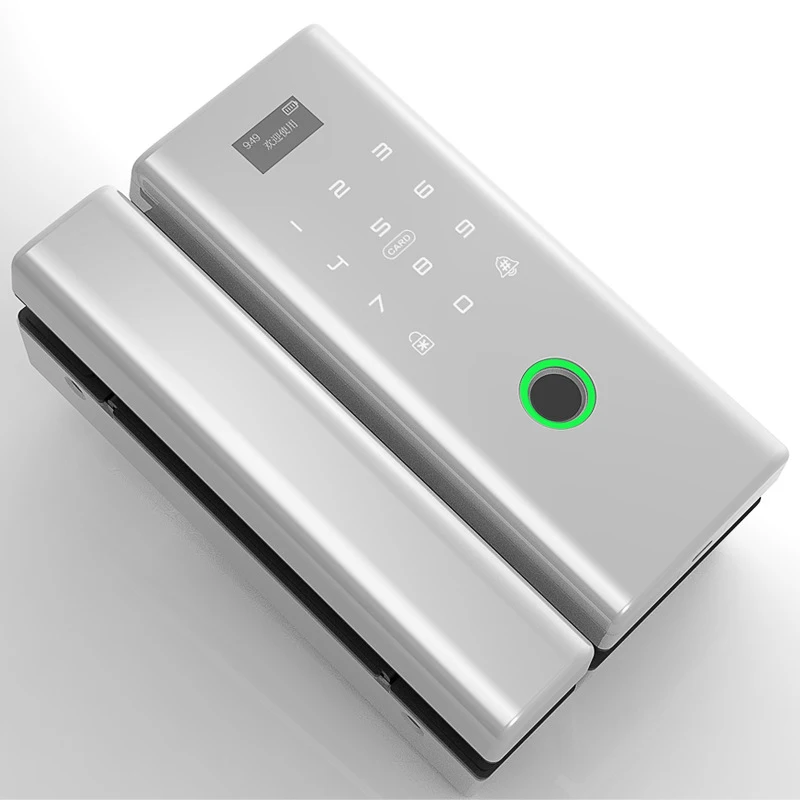 Смарт Стекло двери биометрический замок отпечатков пальцев RFID карты Код пульт