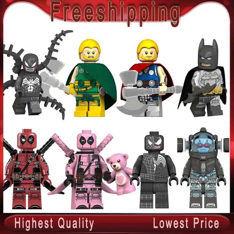 DC The Unworthy Thor HYDRA Deadpool Venom Mr Freeze Pink Pool Building Blocks Heroes Toys for Children KT1004
DC The Unworthy Thor HYDRA Deadpool Venom Mr Freeze Pink Pool Building Blocks Heroes Toys for Children KT1004
