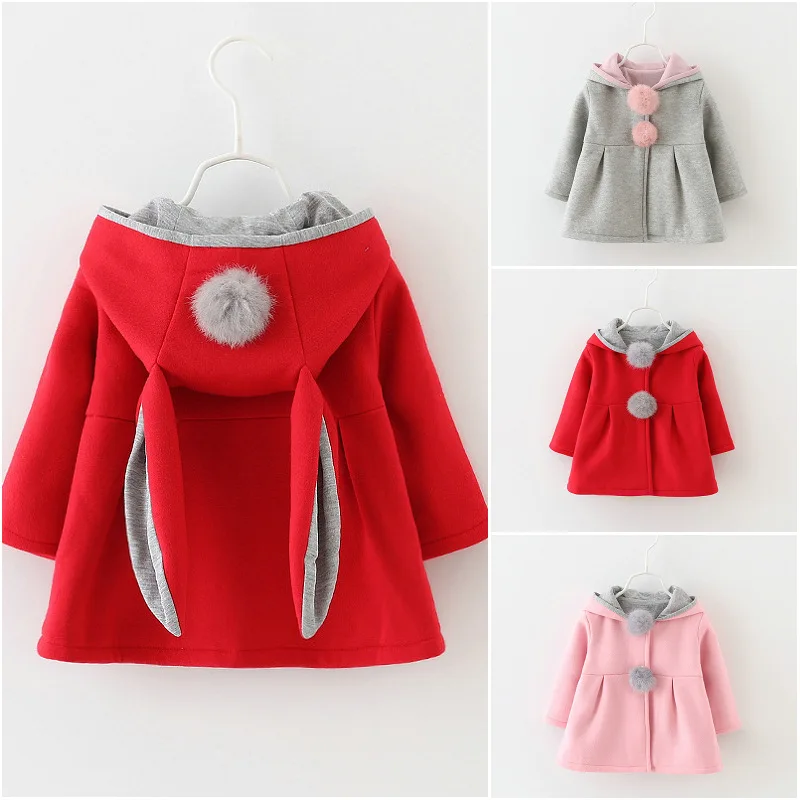 Blends Baby Coat For Girl Autumn Winter Thick Warm Clothing Plush Ball Long Rabbit Ears Hooded Cospaly Tops 1-3 Years Girls
Blends Baby Coat For Girl Autumn Winter Thick Warm Clothing Plush Ball Long Rabbit Ears Hooded Cospaly Tops 1-3 Years Girls