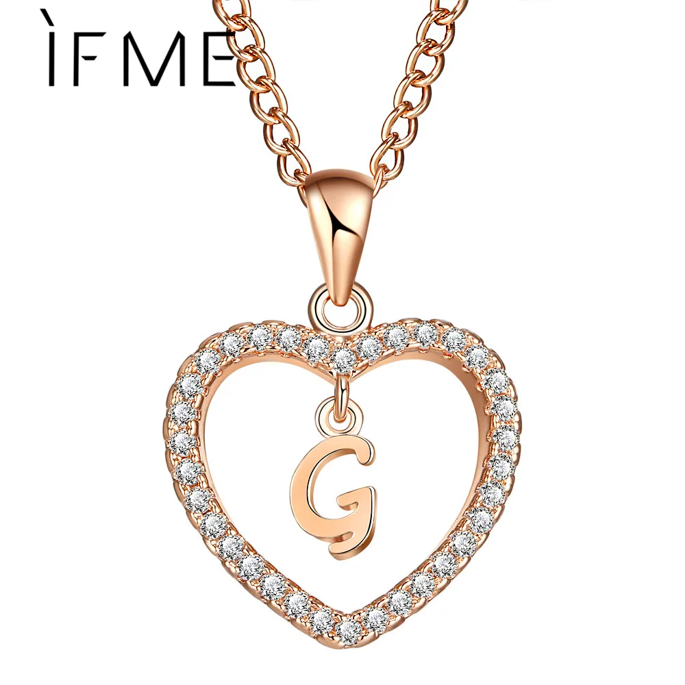 IF ME Capital Initial Letter G Heart Crystal CZ Women Charms Statement Necklaces & Pendants Gold Silver Color Jewelry Birth Gift
IF ME Capital Initial Letter G Heart Crystal CZ Women Charms Statement Necklaces & Pendants Gold Silver Color Jewelry Birth Gift