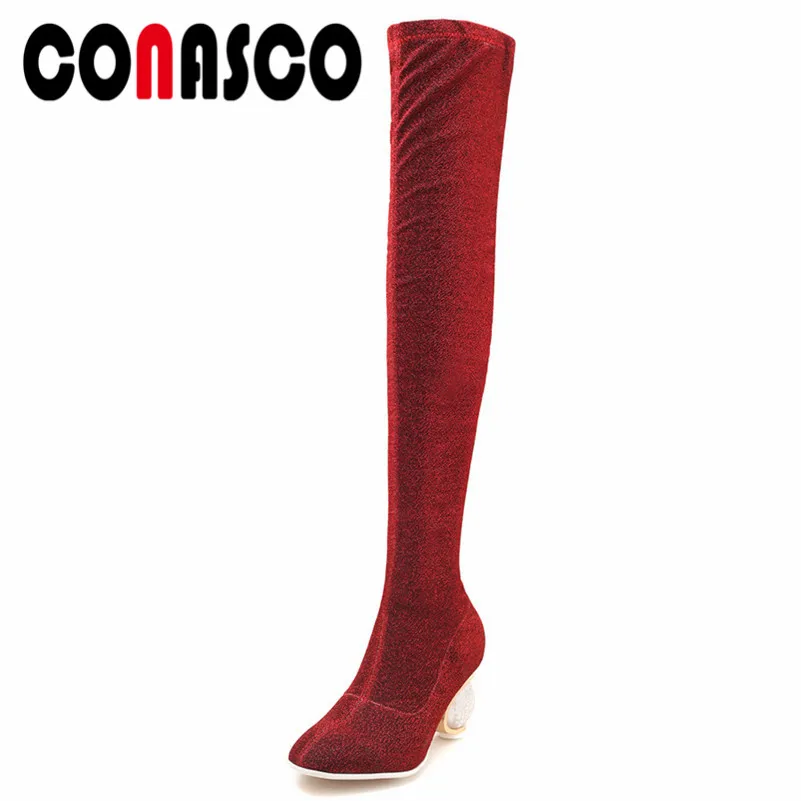 CONASCO Elegant Women Over The Knee High Boots High Heels Velvet Tight High Long Autumn Winter Knight Boots New Shoes Woman
CONASCO Elegant Women Over The Knee High Boots High Heels Velvet Tight High Long Autumn Winter Knight Boots New Shoes Woman
