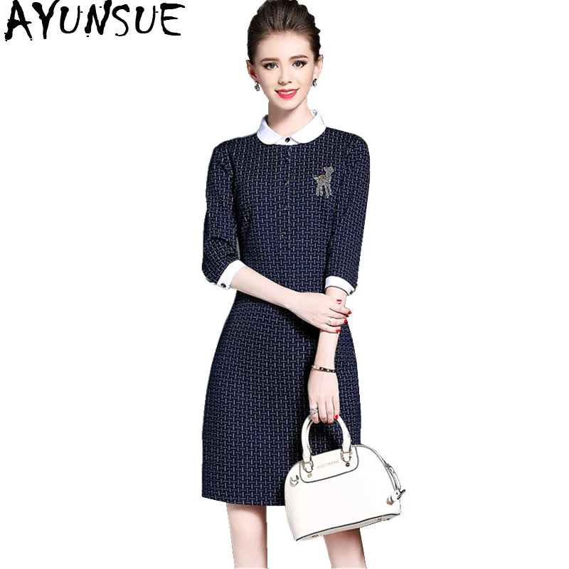 AYUNSUE 2019 Autumn Casual Dress Female Slim Elegant Dresses For Women Office Short Dress Women's Clothing robe femme 731C2170
AYUNSUE 2019 Autumn Casual Dress Female Slim Elegant Dresses For Women Office Short Dress Women's Clothing robe femme 731C2170