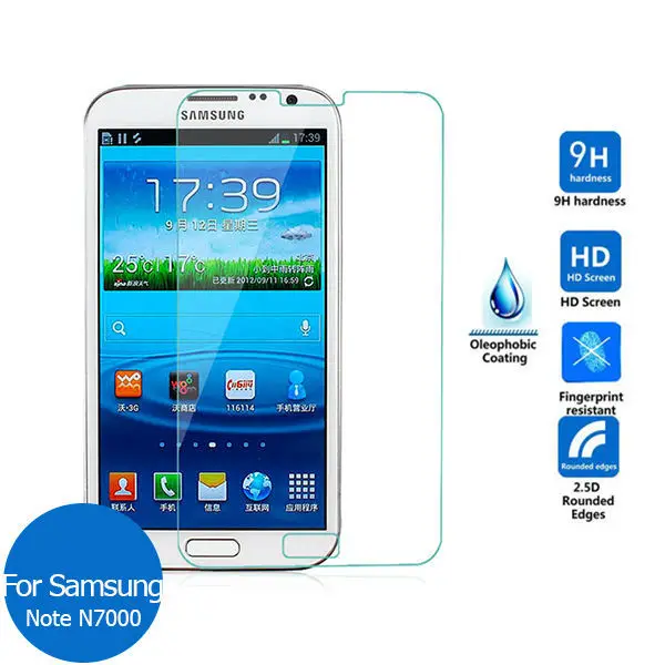 2PCS For samsung galaxy note n7000 Tempered Glass Screen Protector 9h Safety Glass Film on gt-N7000 Gt-i9220 I9220
2PCS For samsung galaxy note n7000 Tempered Glass Screen Protector 9h Safety Glass Film on gt-N7000 Gt-i9220 I9220