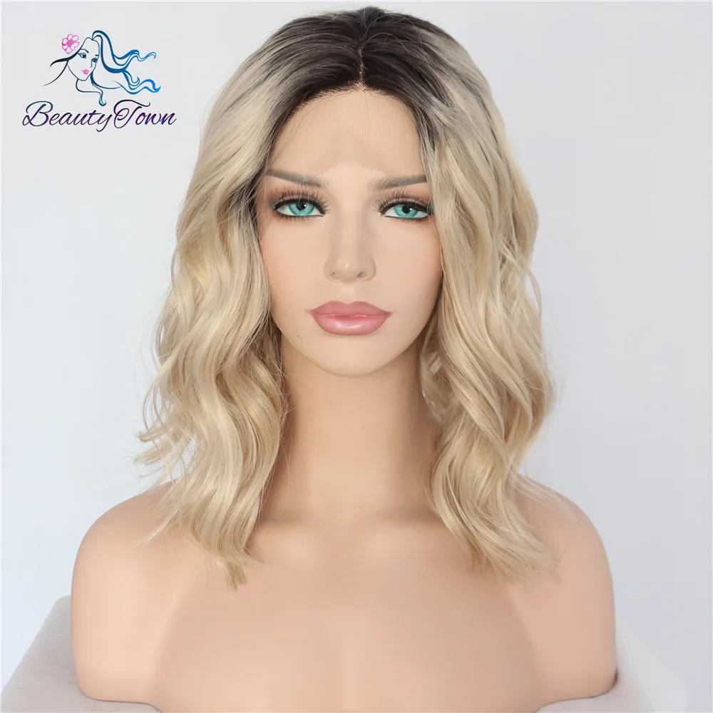 BeautyTown Short Ombre Blonde Heat Resistant Hand Tied Blogger Daily Makeup Synthetic Lace Front Wedding Halloween Party Wig
BeautyTown Short Ombre Blonde Heat Resistant Hand Tied Blogger Daily Makeup Synthetic Lace Front Wedding Halloween Party Wig