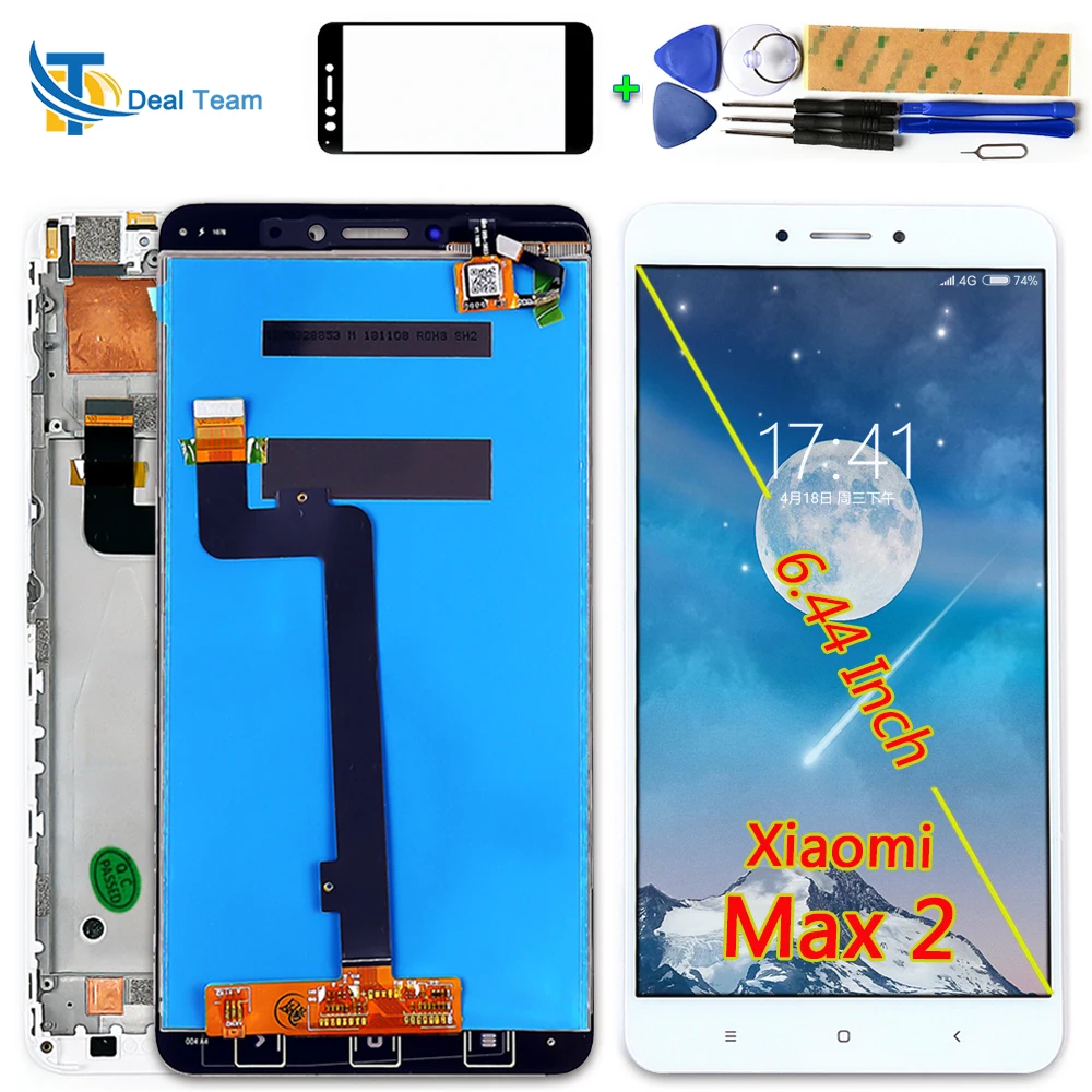 AAA quality 6.44 inch LCD Display For Xiaomi Mi Max 2 Touch Screen 1920*1080 Digitizer Assembly Frame With Free tools Glassfilms
AAA quality 6.44 inch LCD Display For Xiaomi Mi Max 2 Touch Screen 1920*1080 Digitizer Assembly Frame With Free tools Glassfilms