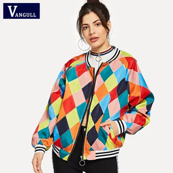 Vangull Women Jacket Plaid Long Sleeve Tops 2019 New Sweatshirt Spring Autumn Argyle Print Womens Coats Baseball Jackets Outwear
Vangull Women Jacket Plaid Long Sleeve Tops 2019 New Sweatshirt Spring Autumn Argyle Print Womens Coats Baseball Jackets Outwear