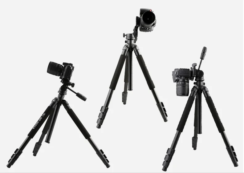 WF6663A Professional Tripod Ball Head Camera Aluminum Tripods with C