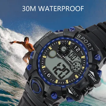New fashion Men's watch Digital sports leisure Fitness electronic automatic clock silicone Waterproof Analog Military LED H5
New fashion Men's watch Digital sports leisure Fitness electronic automatic clock silicone Waterproof Analog Military LED H5