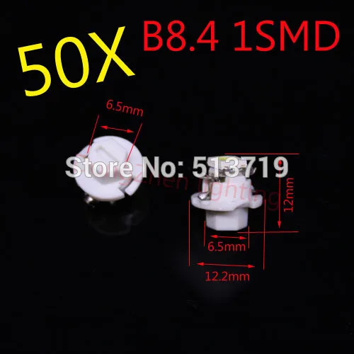 Фото Free shipping DongZhen 50X B8.4 5050 1SMD SMD car LED Lights BAX10S DashBoard Instrument Panel bulb 12V | Автомобили и мотоциклы