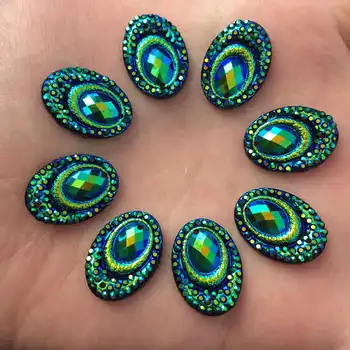New 20pcs AB Resin 13*18mm Peacock eye oval half beads Flatback rhinestone scrapbook DIY 2 Hole buttons ornaments PF108
New 20pcs AB Resin 13*18mm Peacock eye oval half beads Flatback rhinestone scrapbook DIY 2 Hole buttons ornaments PF108