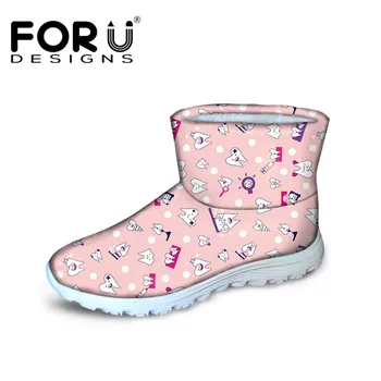 FORUDESIGNS Pink Cute Cartoon Dentist Print Women's Snow Boots Fashion Waterproof Flats Rain Boots for Ladies Winter Warm Shoes
FORUDESIGNS Pink Cute Cartoon Dentist Print Women's Snow Boots Fashion Waterproof Flats Rain Boots for Ladies Winter Warm Shoes