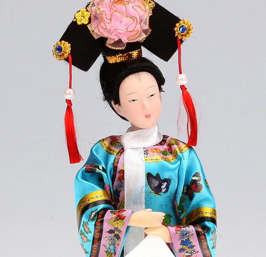 Decoration Arts crafts girl ts married Fine China Qing people la s Tang Fang Qing palace decoration doll doll silk craf us534