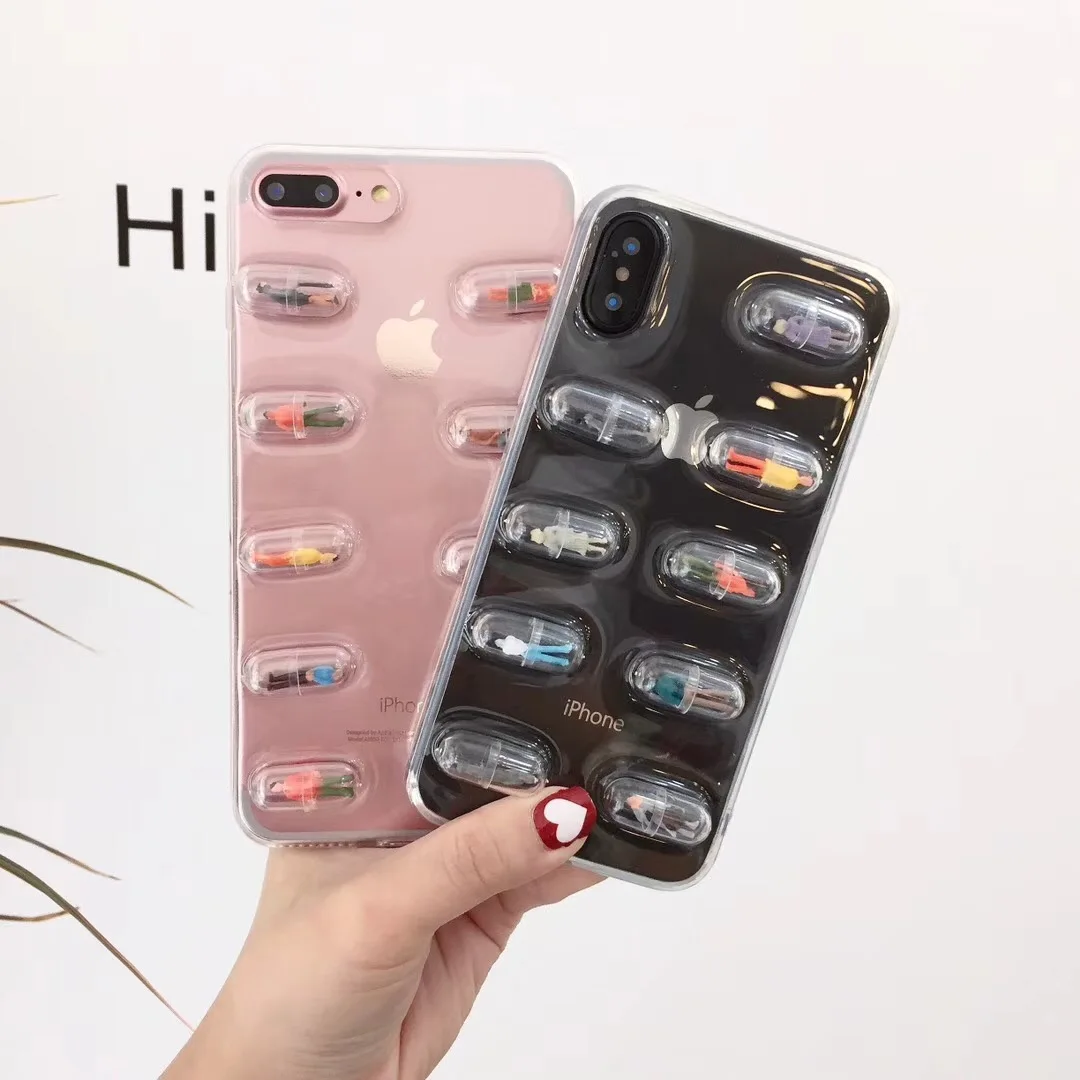 Funny 3D Pills Phone Case For iphone 7 7Plus 8plus X 6 6s Plus Transparent Clear Soft Phone Case For iphone XS Max XR Coque
Funny 3D Pills Phone Case For iphone 7 7Plus 8plus X 6 6s Plus Transparent Clear Soft Phone Case For iphone XS Max XR Coque