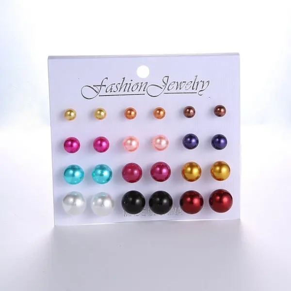 Rinhoo 12 pairs Mix Size colors Pearl Stud Earring Simulated Pearl Earrings For Women Jewelry Bijoux Brincos Pendientes Mujer
Rinhoo 12 pairs Mix Size colors Pearl Stud Earring Simulated Pearl Earrings For Women Jewelry Bijoux Brincos Pendientes Mujer