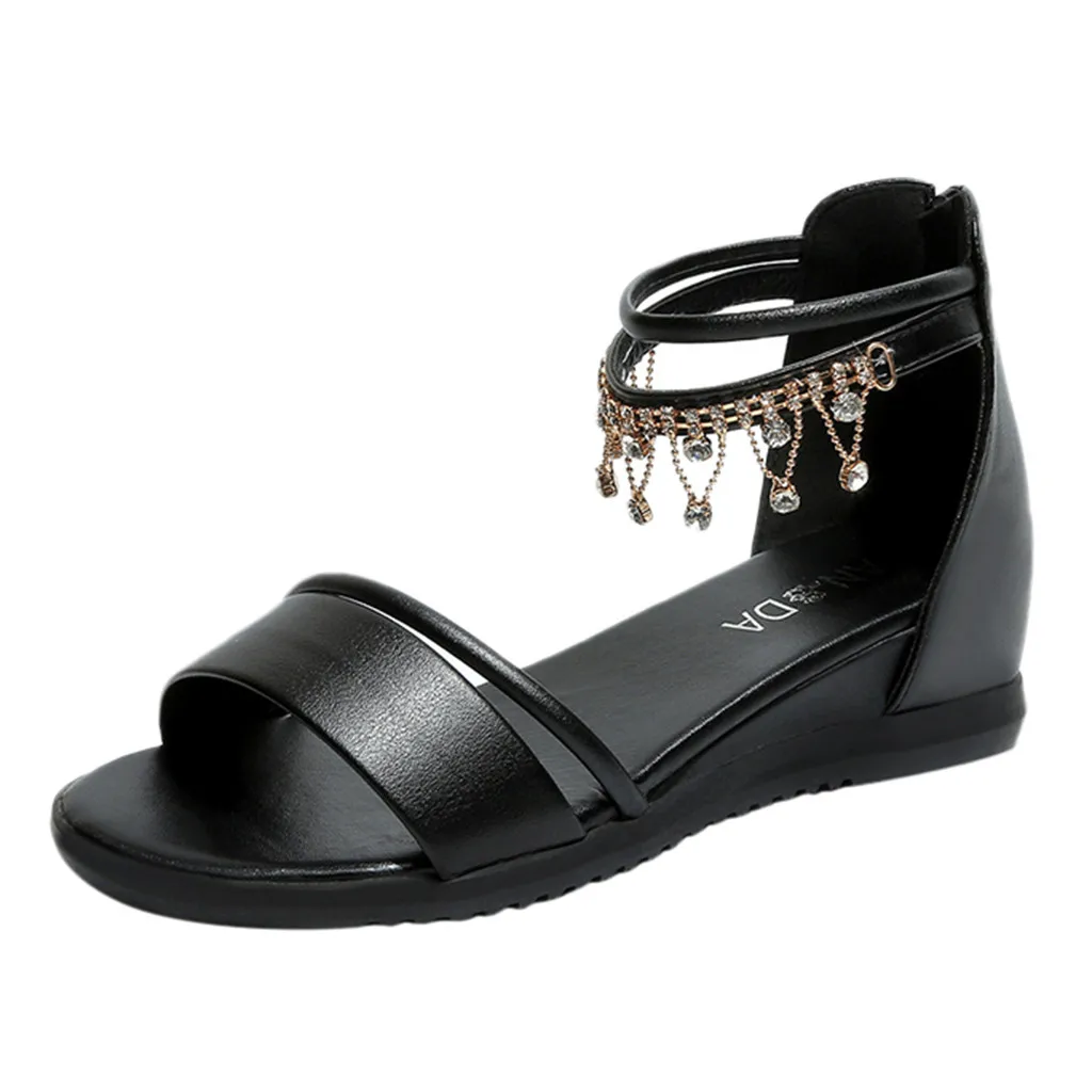SAGACE Sandals Woman Single Shoes With Crystal High Heels Back Zipper Wild Shoes Ladies Fashion Wedges Black Sandals 18.DEC.11
SAGACE Sandals Woman Single Shoes With Crystal High Heels Back Zipper Wild Shoes Ladies Fashion Wedges Black Sandals 18.DEC.11