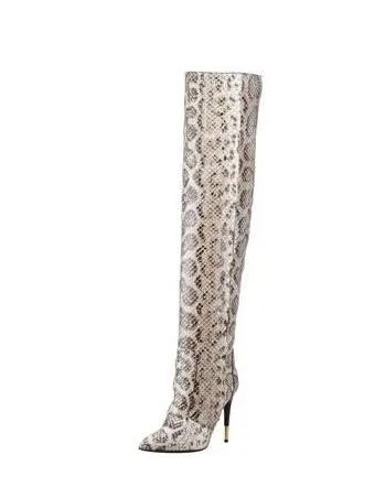 New Arrival Women Python Pattern Leather Over Knee Boots Pointed Toe Snakeskin Boots Women Dress Shoes For Woman Free Shippping
New Arrival Women Python Pattern Leather Over Knee Boots Pointed Toe Snakeskin Boots Women Dress Shoes For Woman Free Shippping