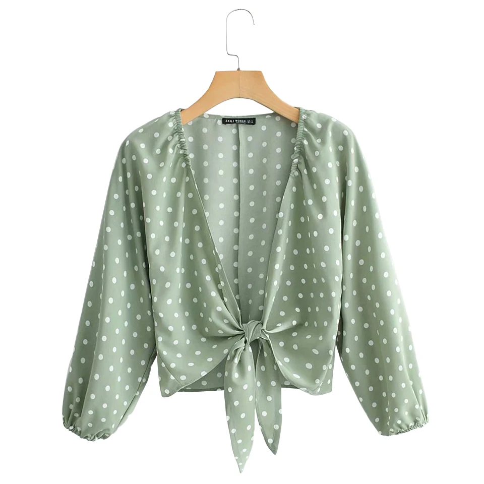 2019 Summer Women's Blouses and Tops Dot Shirts 3/4 Sleeve Deep V-Neck Bow Tie Female Sexy Loose Shirt Tops
2019 Summer Women's Blouses and Tops Dot Shirts 3/4 Sleeve Deep V-Neck Bow Tie Female Sexy Loose Shirt Tops