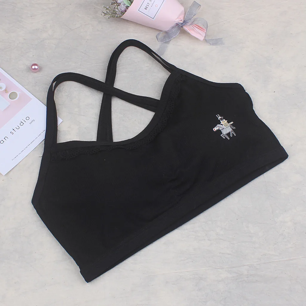 Teen Girls Underwear Soft Padded Cotton Letter Print Bra for Young Girls for Yoga Sports Running Free Size Undies Girls Clothes
Teen Girls Underwear Soft Padded Cotton Letter Print Bra for Young Girls for Yoga Sports Running Free Size Undies Girls Clothes