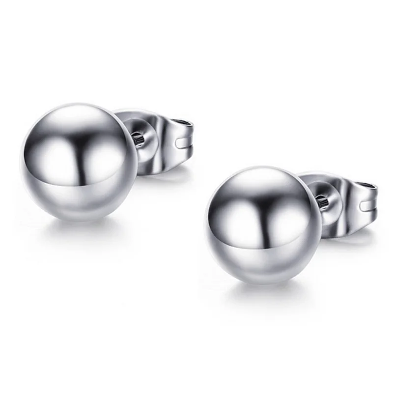 Ball shape Stud Earrings For Women Men Silver white Stainless Steel Ear studs Earrings 3 size Jewelry Gifts
Ball shape Stud Earrings For Women Men Silver white Stainless Steel Ear studs Earrings 3 size Jewelry Gifts