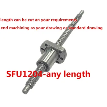 

cold roller C7 ball screw 12mm SFU1204 350 400 450 mm ballscrew with end machined + 1204 single ball nut cnc z axis patrs
