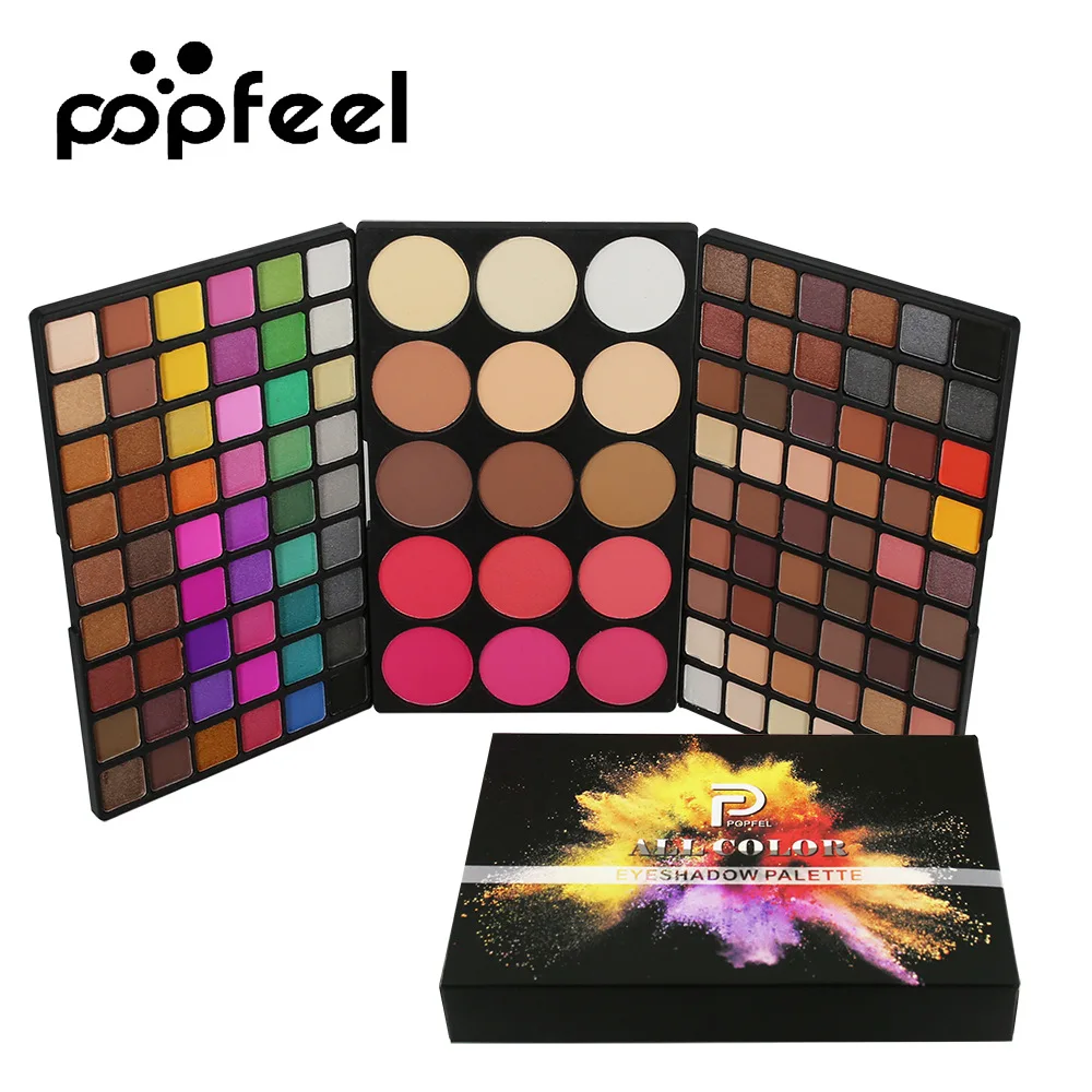 Popfeel Professional Makeup Kit Matte Shimmer Eyeshadow Palette Blush Powder Set Eye Shadow Pallete Makeup Set 123 Colors
Popfeel Professional Makeup Kit Matte Shimmer Eyeshadow Palette Blush Powder Set Eye Shadow Pallete Makeup Set 123 Colors