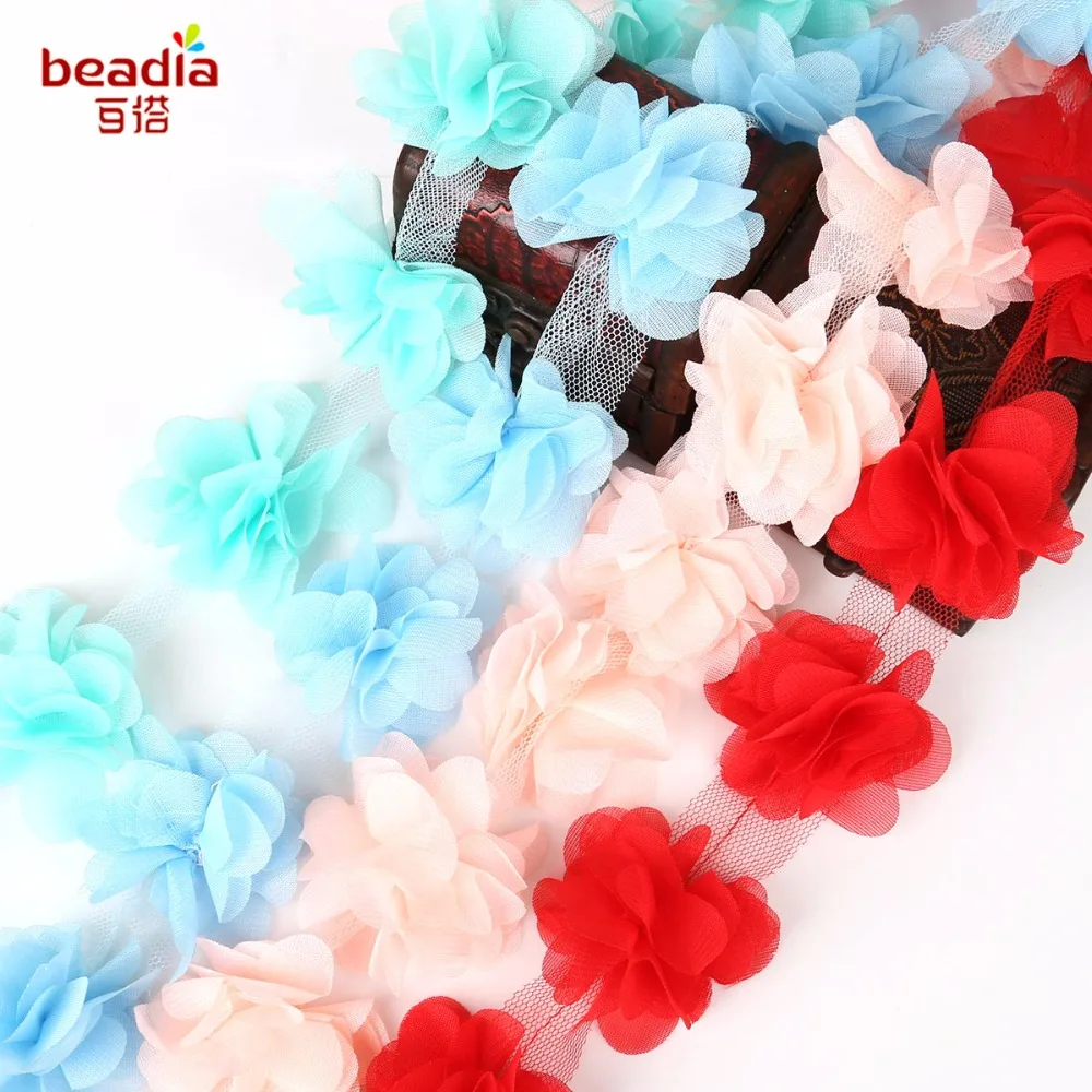 1yard=12pcs flowers 3D Chiffon Cluster Flowers Lace Dress Decoration Lace Fabric Applique Trimming Sewing Supplies
1yard=12pcs flowers 3D Chiffon Cluster Flowers Lace Dress Decoration Lace Fabric Applique Trimming Sewing Supplies