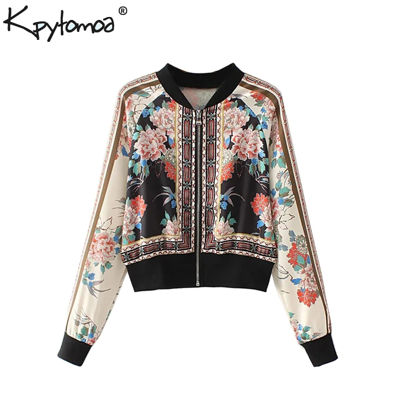 Vintage Ethnic Floral Print Short Style Bomber Jacket Women Coat 2019 Fashion V Neck Long Sleeve Lady Outerwear Casual Chic Tops
Vintage Ethnic Floral Print Short Style Bomber Jacket Women Coat 2019 Fashion V Neck Long Sleeve Lady Outerwear Casual Chic Tops