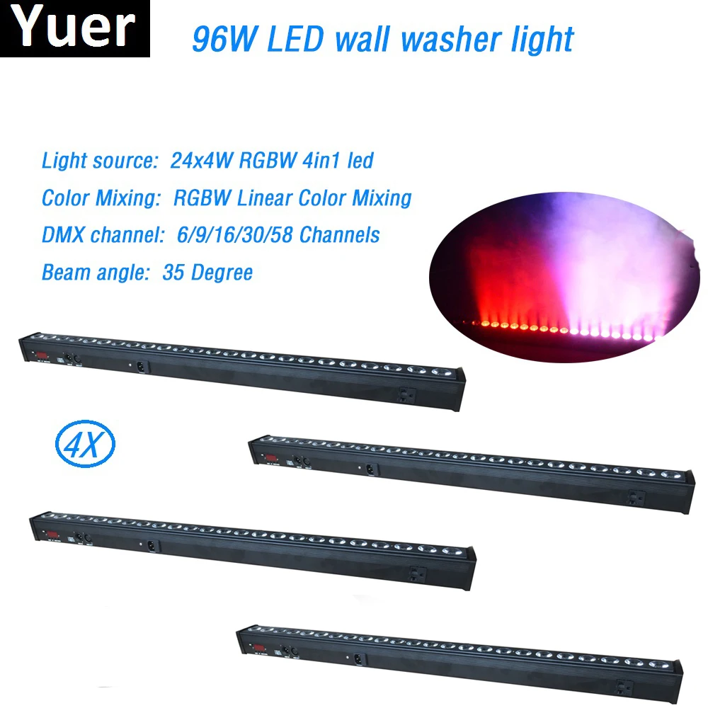 4Pcs/Lot LED Wash Wall 24x4w RGBW 4in1 Stage Light indoor with running horse functiuon DMX512 rgbw color mixing disco light dj
4Pcs/Lot LED Wash Wall 24x4w RGBW 4in1 Stage Light indoor with running horse functiuon DMX512 rgbw color mixing disco light dj