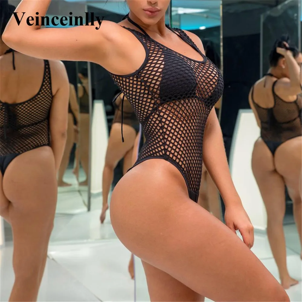 2018 Black New Sexy Hollow Out Mesh one piece swimsuit Women swimwear Female Bathing suit swim wear Halter Bather monokini Y637
2018 Black New Sexy Hollow Out Mesh one piece swimsuit Women swimwear Female Bathing suit swim wear Halter Bather monokini Y637
