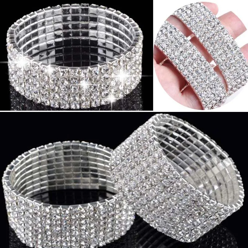 1/2/3/4/5 Rows Bracelet Fashion Wedding Jewelry For Bridal, Crystal Rhinestone Stretch Bracelet Bangle Bling Wristband For Women
1/2/3/4/5 Rows Bracelet Fashion Wedding Jewelry For Bridal, Crystal Rhinestone Stretch Bracelet Bangle Bling Wristband For Women