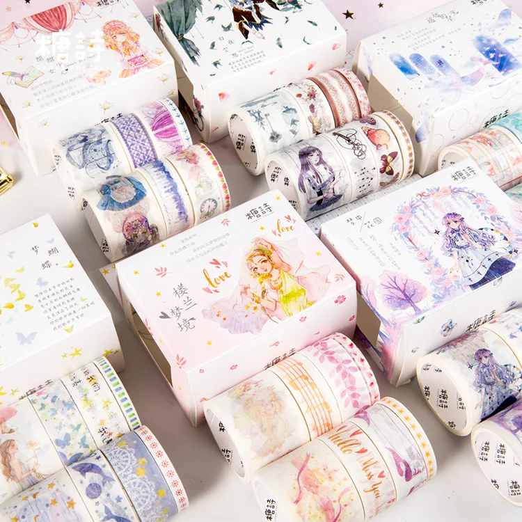 1 set DIY Japanese Paper Dream romance series Decorative Adhesive Tape Cartoon Washi Tape/Masking Tape Stickers
1 set DIY Japanese Paper Dream romance series Decorative Adhesive Tape Cartoon Washi Tape/Masking Tape Stickers