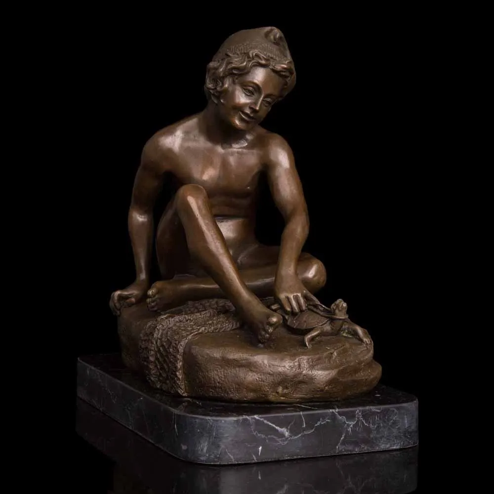 ATLIE bronzes Western Human Body Ar Nude Statue Bronze Sculpture Household Figures Bronze Statue juvenile and tortoise
ATLIE bronzes Western Human Body Ar Nude Statue Bronze Sculpture Household Figures Bronze Statue juvenile and tortoise